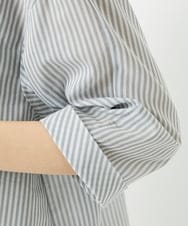 NHBGC93230 GIANNI LO GIUDICE(小さいサイズ)(メゾン ドゥ サンク) オーガニックコットンストライプブラウス グレー系