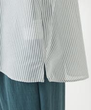 NHBGC93230 GIANNI LO GIUDICE(小さいサイズ)(メゾン ドゥ サンク) オーガニックコットンストライプブラウス グレー系