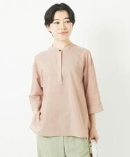 NHBGC93230 GIANNI LO GIUDICE(小さいサイズ)(メゾン ドゥ サンク) オーガニックコットンストライプブラウス グレー系