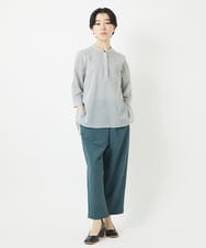 NHBGC93230 GIANNI LO GIUDICE(小さいサイズ)(メゾン ドゥ サンク) オーガニックコットンストライプブラウス グレー系