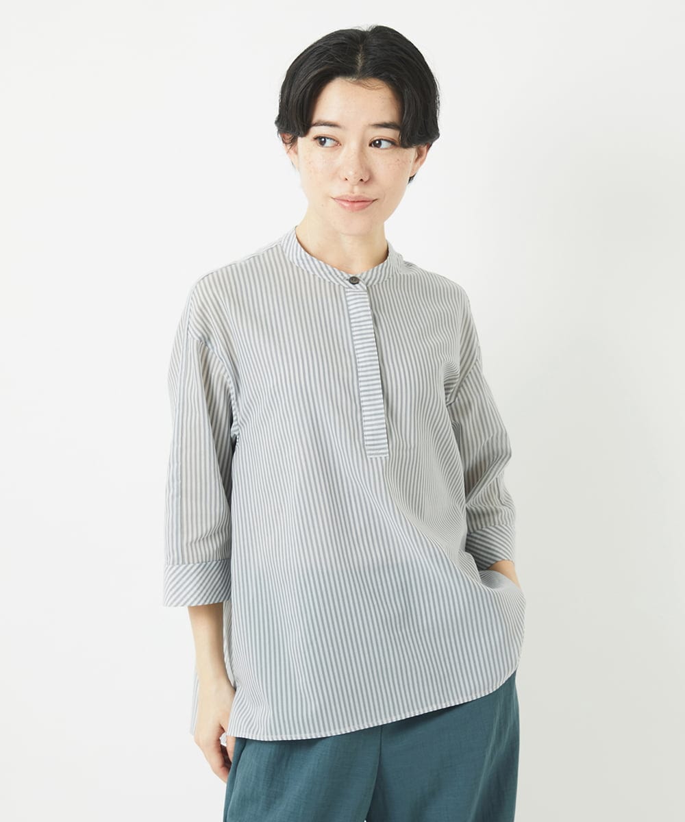 NHBGC93230 GIANNI LO GIUDICE(小さいサイズ) オーガニックコットンストライプブラウス