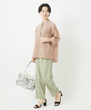 NHBGC93230 GIANNI LO GIUDICE(小さいサイズ)(メゾン ドゥ サンク) オーガニックコットンストライプブラウス グレー系