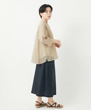 NHBGC93230 GIANNI LO GIUDICE(小さいサイズ)(メゾン ドゥ サンク) オーガニックコットンストライプブラウス グレー系