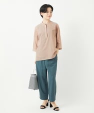 NHBGC93230 GIANNI LO GIUDICE(小さいサイズ)(メゾン ドゥ サンク) オーガニックコットンストライプブラウス グレー系