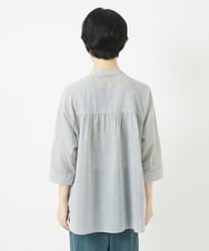 NHBGC93230 GIANNI LO GIUDICE(小さいサイズ)(メゾン ドゥ サンク) オーガニックコットンストライプブラウス グレー系
