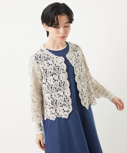NHBGC95230 GIANNI LO GIUDICE(小さいサイズ) ケミカルレースボレロブラウス