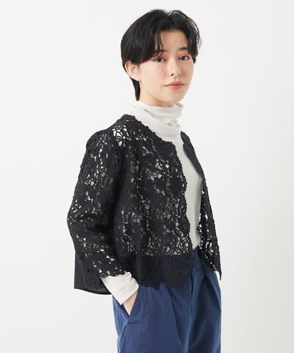 NHBGC95230 GIANNI LO GIUDICE(小さいサイズ) ケミカルレースボレロブラウス