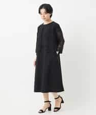 NHBGC95230 GIANNI LO GIUDICE(小さいサイズ)(メゾン ドゥ サンク) ケミカルレースボレロブラウス カーキブラウン