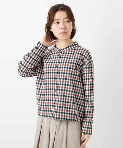 NHBGD23250 GIANNI LO GIUDICE(小さいサイズ) 塩縮ギンガムチェックブラウス