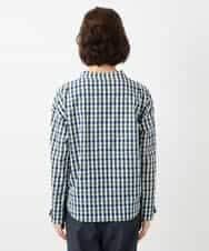 NHBGD23250 GIANNI LO GIUDICE(小さいサイズ)(メゾン ドゥ サンク) 塩縮ギンガムチェックブラウス ライトブルー