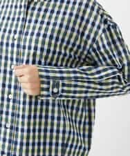 NHBGD23250 GIANNI LO GIUDICE(小さいサイズ)(メゾン ドゥ サンク) 塩縮ギンガムチェックブラウス ライトブルー