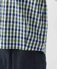 NHBGD23250 GIANNI LO GIUDICE(小さいサイズ)(メゾン ドゥ サンク) 塩縮ギンガムチェックブラウス ライトブルー