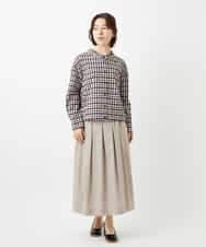 NHBGD23250 GIANNI LO GIUDICE(小さいサイズ)(メゾン ドゥ サンク) 塩縮ギンガムチェックブラウス ライトブルー