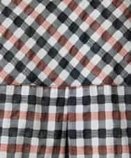 NHBGD23250 GIANNI LO GIUDICE(小さいサイズ)(メゾン ドゥ サンク) 塩縮ギンガムプリントブラウス ブルー×グリーン