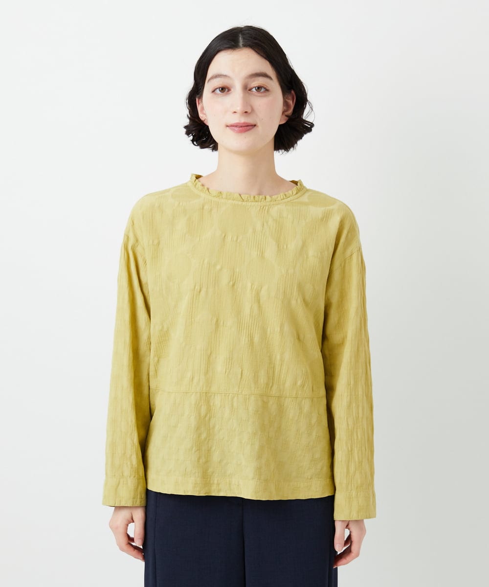 NHBGD31290 GIANNI LO GIUDICE(小さいサイズ)(メゾン ドゥ サンク) シャドーボイルドットブラウス イエロー