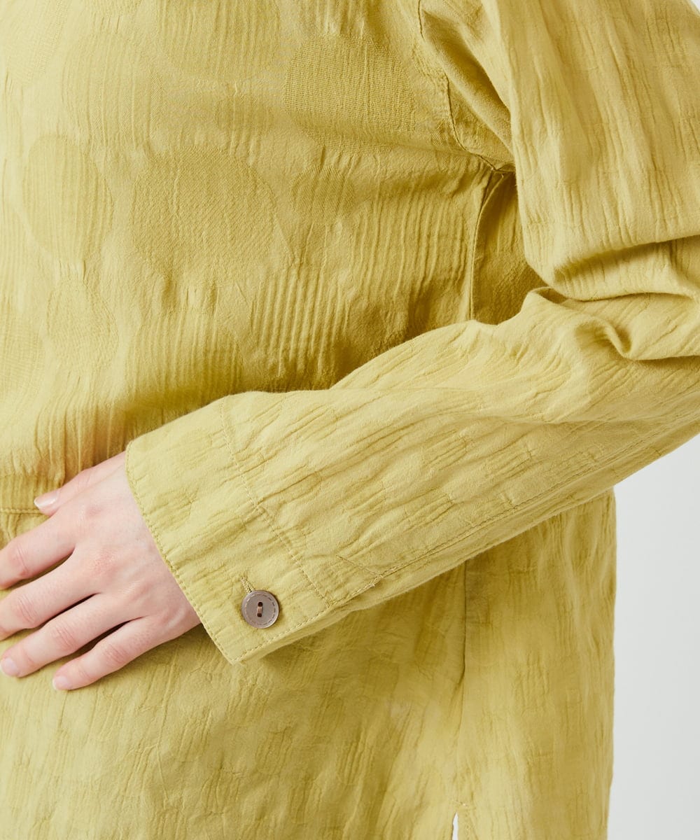 NHBGD31290 GIANNI LO GIUDICE(小さいサイズ)(メゾン ドゥ サンク) シャドーボイルドットブラウス イエロー