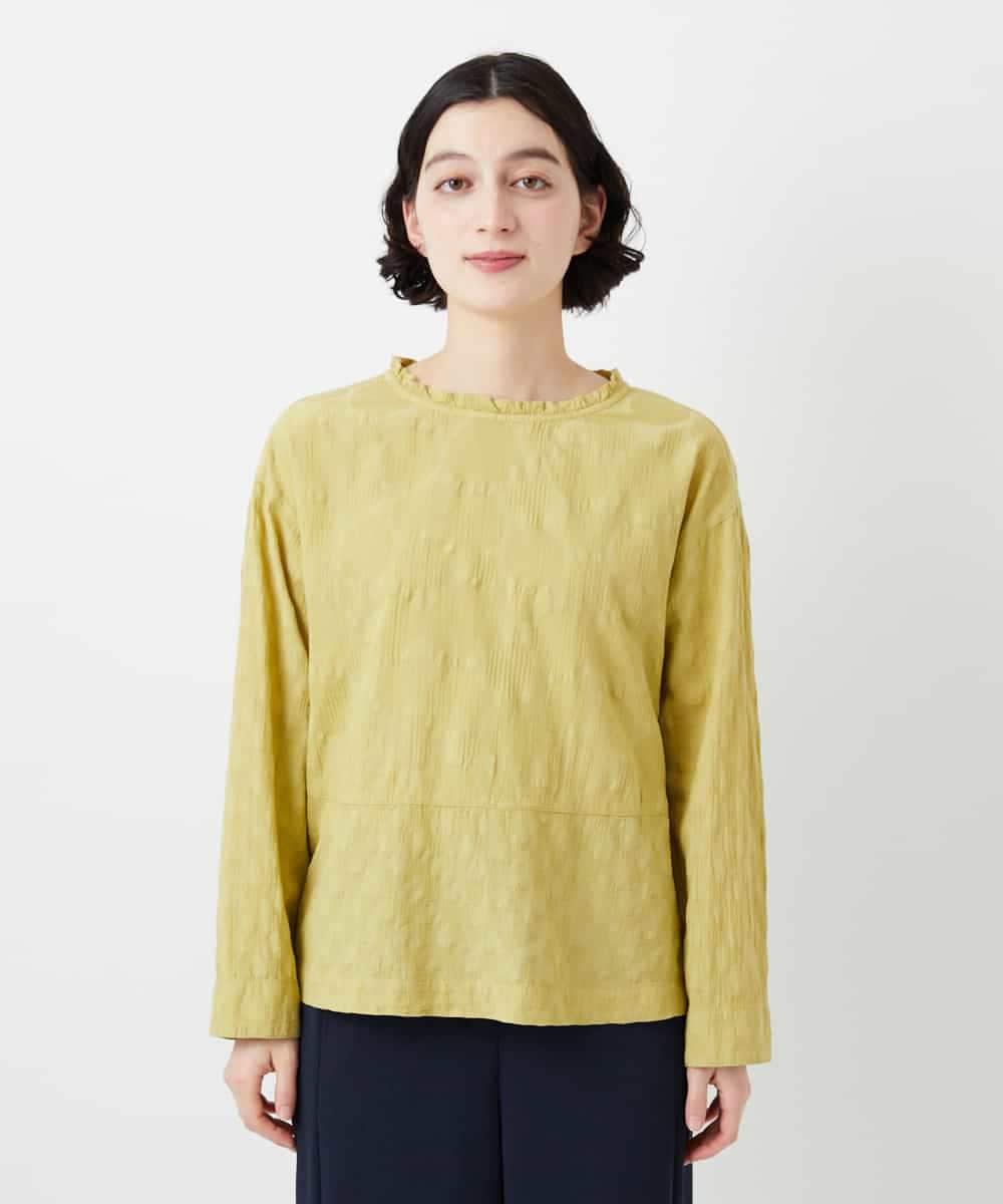 NHBGD31290 GIANNI LO GIUDICE(小さいサイズ)(メゾン ドゥ サンク) シャドーボイルドットブラウス イエロー