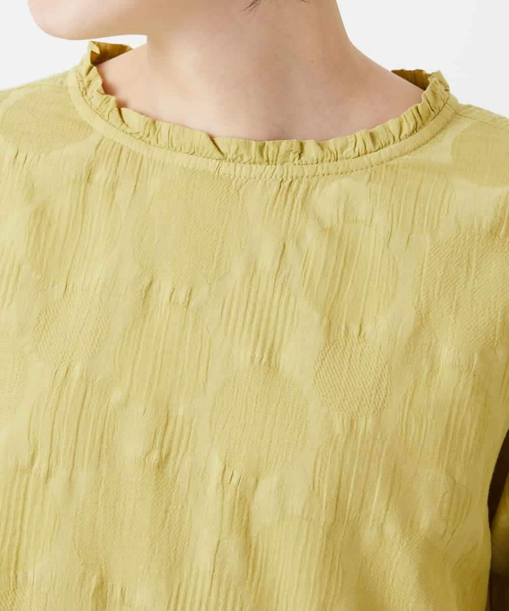 NHBGD31290 GIANNI LO GIUDICE(小さいサイズ)(メゾン ドゥ サンク) シャドーボイルドットブラウス イエロー