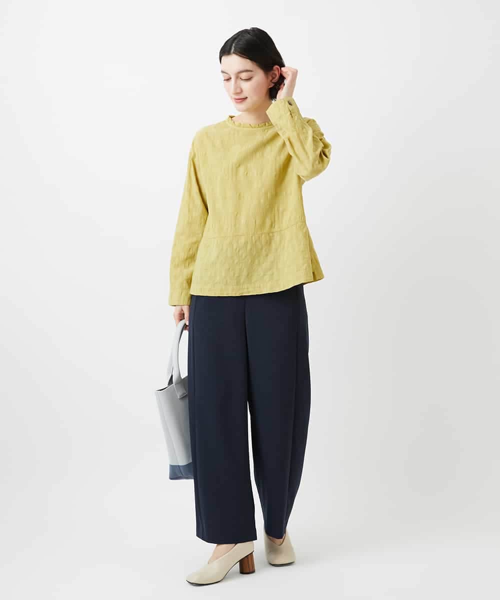 NHBGD31290 GIANNI LO GIUDICE(小さいサイズ)(メゾン ドゥ サンク) シャドーボイルドットブラウス イエロー