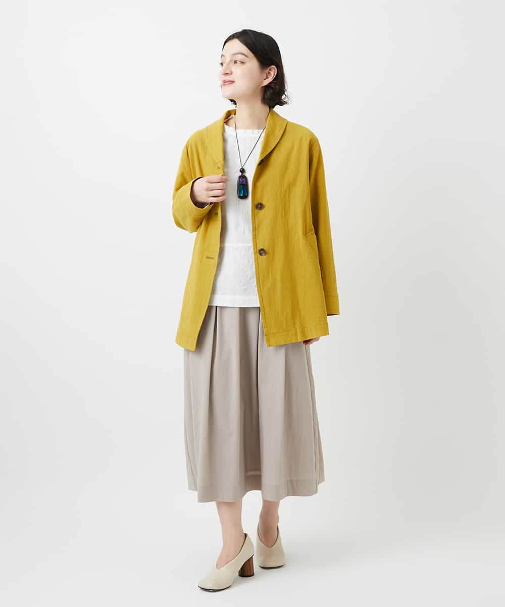 NHBGD31290 GIANNI LO GIUDICE(小さいサイズ)(メゾン ドゥ サンク) シャドーボイルドットブラウス イエロー