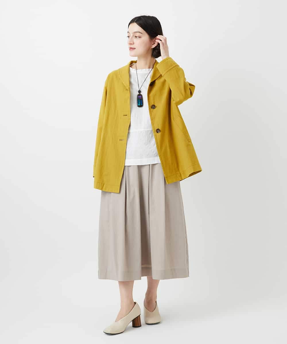 NHBGD31290 GIANNI LO GIUDICE(小さいサイズ)(メゾン ドゥ サンク) シャドーボイルドットブラウス イエロー