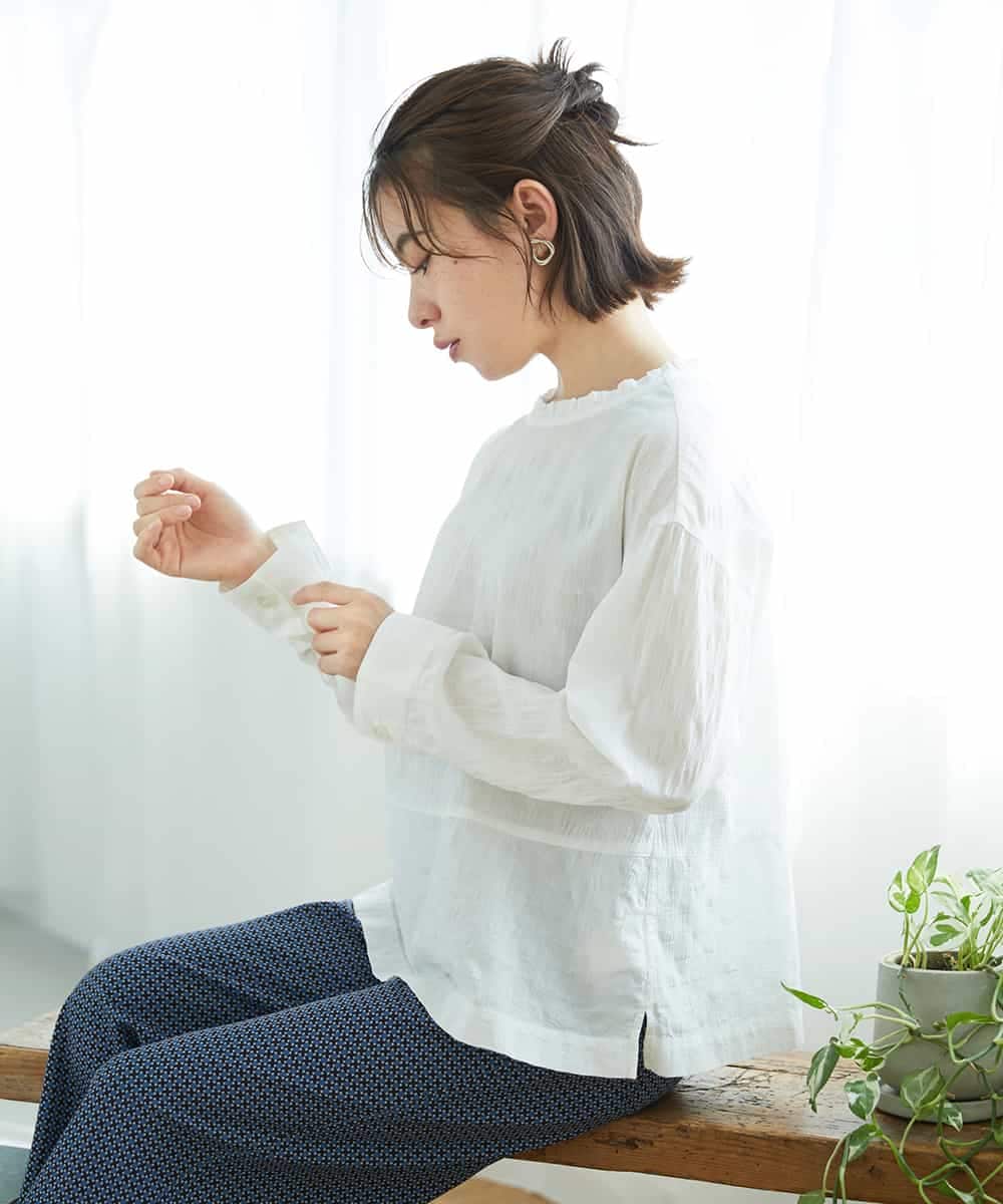 NHBGD31290 GIANNI LO GIUDICE(小さいサイズ) シャドーボイルドットブラウス