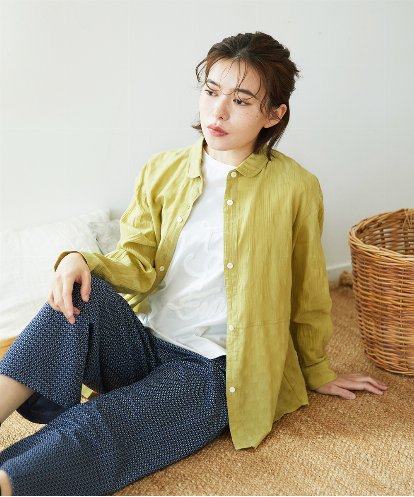 NHBGD32330 GIANNI LO GIUDICE(小さいサイズ) シャドーボイルドット前開きブラウス