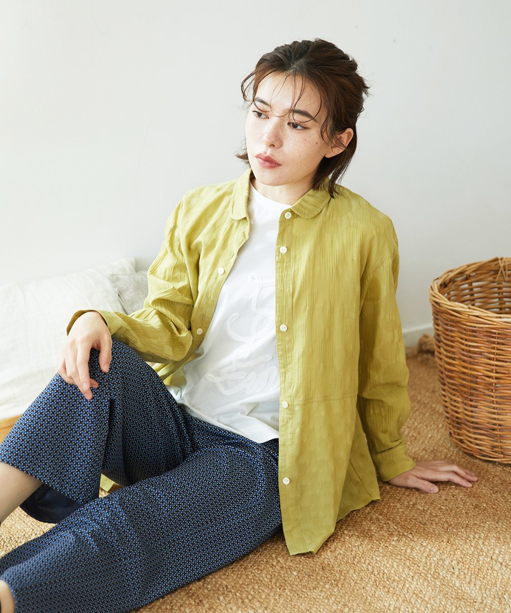 NHBGD32330 GIANNI LO GIUDICE(小さいサイズ) シャドーボイルドット前開きブラウス