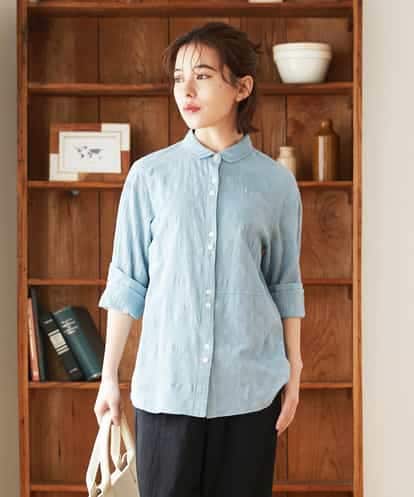 NHBGD32330 GIANNI LO GIUDICE(小さいサイズ) シャドーボイルドット前開きブラウス