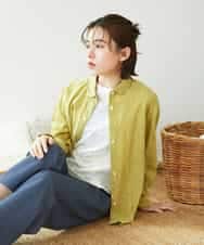 NHBGD32330 GIANNI LO GIUDICE(小さいサイズ)(メゾン ドゥ サンク) シャドーボイルドット前開きブラウス ライトブルー