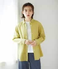 NHBGD32330 GIANNI LO GIUDICE(小さいサイズ)(メゾン ドゥ サンク) シャドーボイルドット前開きブラウス ライトブルー