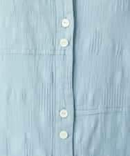 NHBGD32330 GIANNI LO GIUDICE(小さいサイズ)(メゾン ドゥ サンク) シャドーボイルドット前開きブラウス ライトブルー