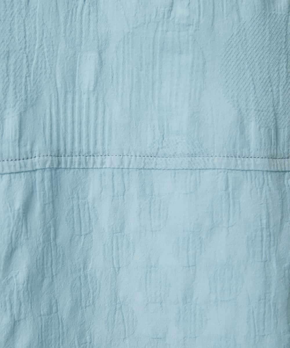 NHBGD32330 GIANNI LO GIUDICE(小さいサイズ)(メゾン ドゥ サンク) シャドーボイルドット前開きブラウス ライトブルー