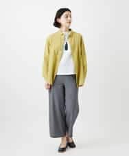 NHBGD32330 GIANNI LO GIUDICE(小さいサイズ)(メゾン ドゥ サンク) シャドーボイルドット前開きブラウス ライトブルー