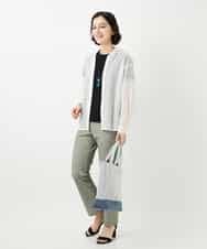 NHBGE46270 GIANNI LO GIUDICE(小さいサイズ)(メゾン ドゥ サンク) 塩縮ダイヤ柄フード襟ブラウス ホワイト