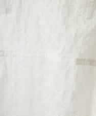 NHBGE46270 GIANNI LO GIUDICE(小さいサイズ)(メゾン ドゥ サンク) 塩縮ダイヤ柄フード襟ブラウス ホワイト