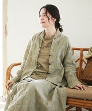 NHBGE53360 GIANNI LO GIUDICE(小さいサイズ)(メゾン ドゥ サンク) [セットアップ対応]シャドーチェックブラウス ベージュ