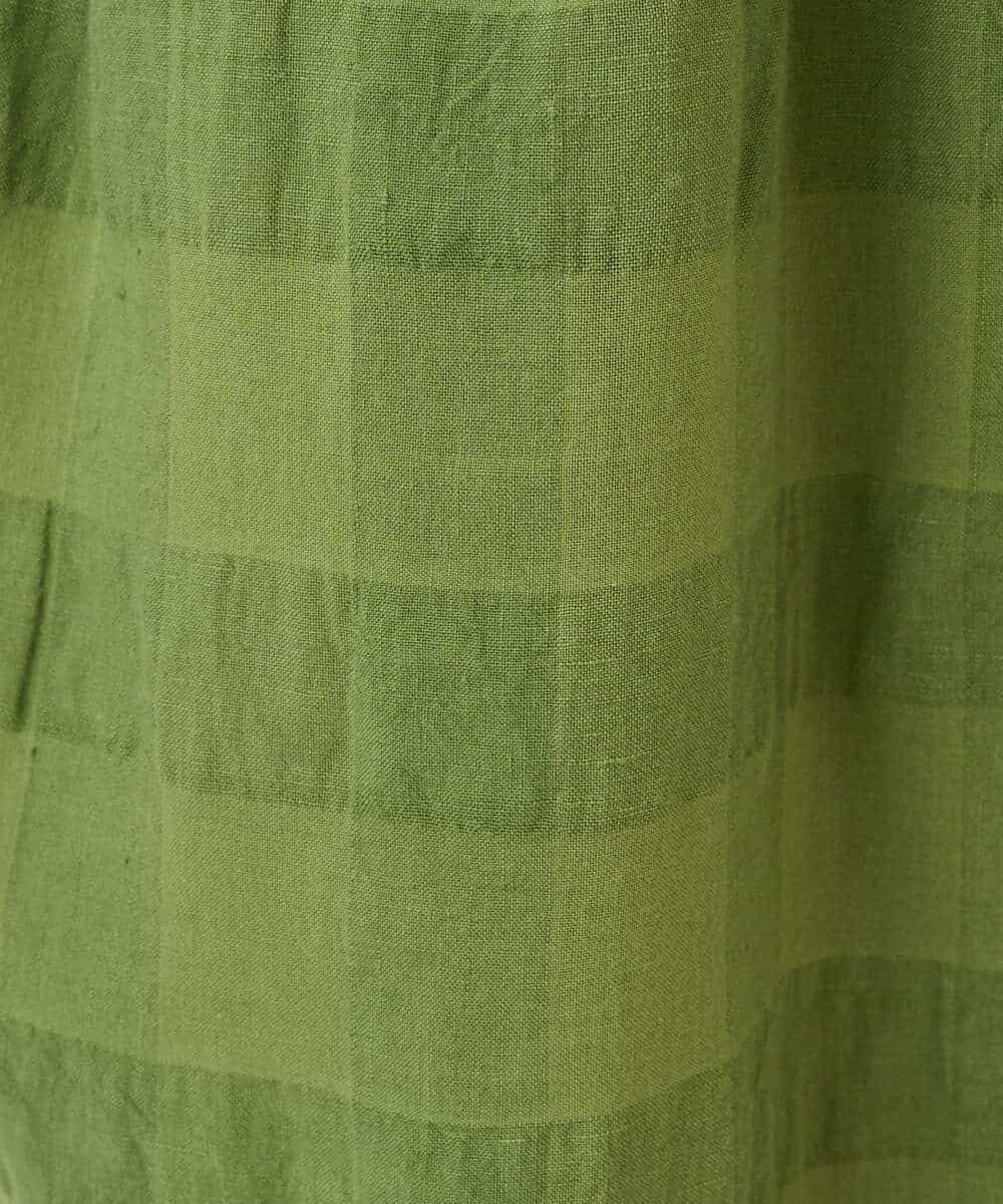 NHBGE53360 GIANNI LO GIUDICE(小さいサイズ)(メゾン ドゥ サンク) [セットアップ対応]シャドーチェックブラウス グリーン