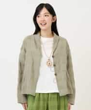 NHBGE53360 GIANNI LO GIUDICE(小さいサイズ)(メゾン ドゥ サンク) [セットアップ対応]シャドーチェックブラウス ベージュ