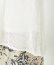 NHBGE54270 GIANNI LO GIUDICE(小さいサイズ)(メゾン ドゥ サンク) リネンからみ織りブラウス ブラウン