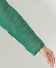 NHBGE58270 GIANNI LO GIUDICE(小さいサイズ)(メゾン ドゥ サンク) カラミ織りドット刺繍プルオーバーブラウス レッド