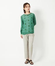 NHBGE58270 GIANNI LO GIUDICE(小さいサイズ)(メゾン ドゥ サンク) カラミ織りドット刺繍プルオーバーブラウス レッド