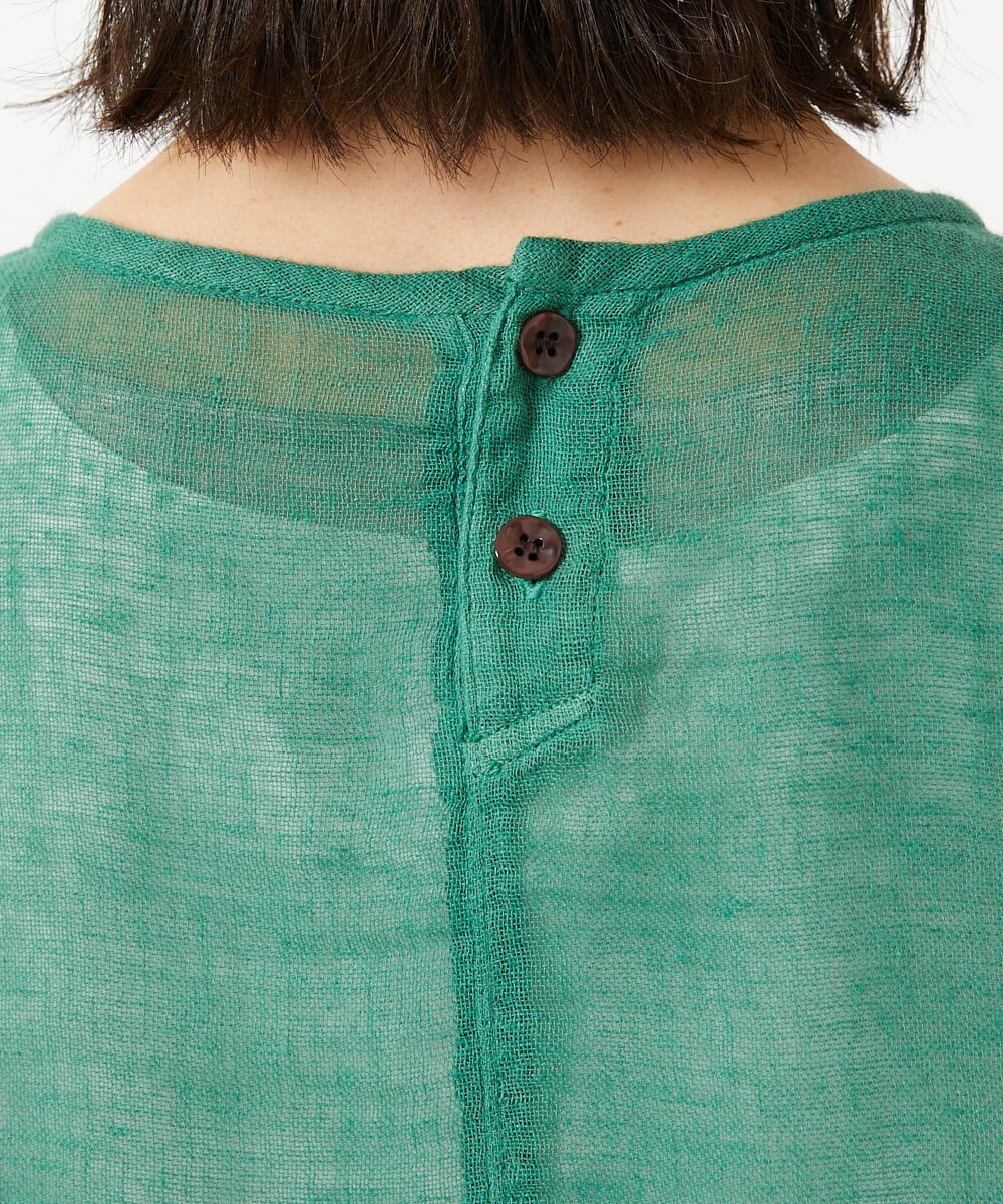 NHBGE58270 GIANNI LO GIUDICE(小さいサイズ)(メゾン ドゥ サンク) カラミ織りドット刺繍プルオーバーブラウス レッド