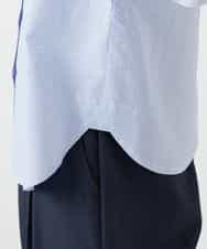 NHBGF21230 GIANNI LO GIUDICE(小さいサイズ)(メゾン ドゥ サンク) [日本製]コットンシャーリングストライプブラウス ブルー