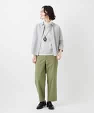 NHBGF21230 GIANNI LO GIUDICE(小さいサイズ)(メゾン ドゥ サンク) [日本製]コットンシャーリングストライプブラウス ブルー