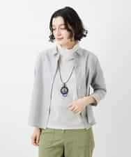 NHBGF21230 GIANNI LO GIUDICE(小さいサイズ)(メゾン ドゥ サンク) [日本製]コットンシャーリングストライプブラウス ブルー