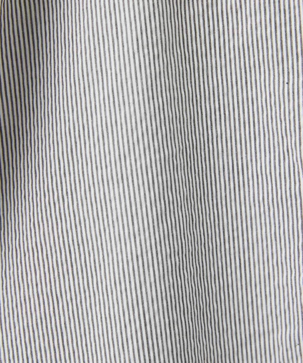 NHBGF21230 GIANNI LO GIUDICE(小さいサイズ)(メゾン ドゥ サンク) [日本製]コットンシャーリングストライプブラウス ブルー