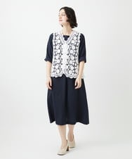 NHBGF81220 GIANNI LO GIUDICE(小さいサイズ)(メゾン ドゥ サンク) ケミカルレースジレ ブラウン