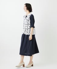 NHBGF81220 GIANNI LO GIUDICE(小さいサイズ)(メゾン ドゥ サンク) ケミカルレースジレ ブラウン