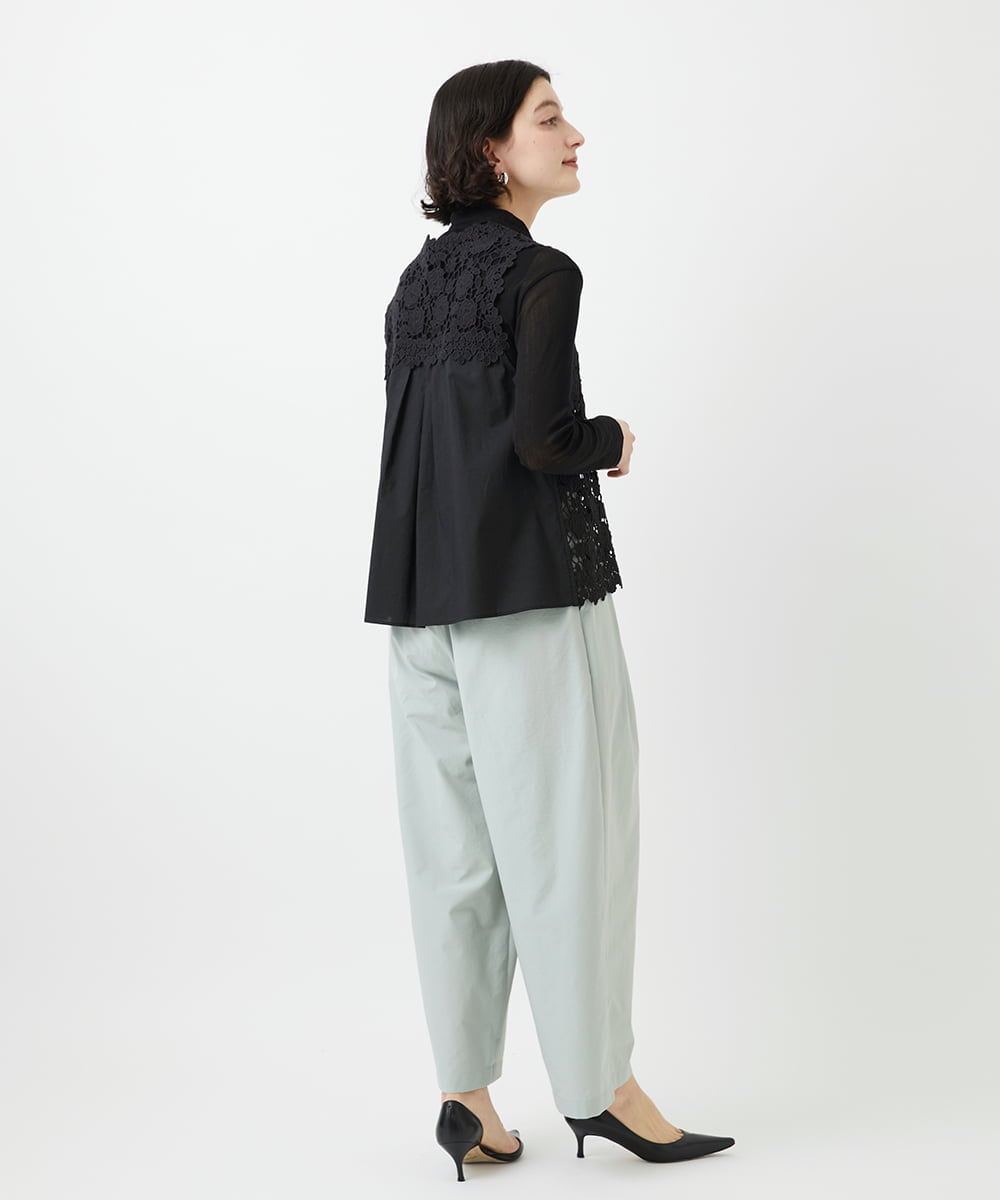 NHBGF81220 GIANNI LO GIUDICE(小さいサイズ)(メゾン ドゥ サンク) ケミカルレースジレ ブラウン